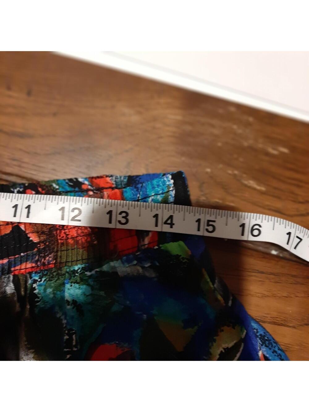 VTG Michele Leslie Maxi Skirt Stretch Waist Multicolor Floral Women's Large - Picture 4 of 9